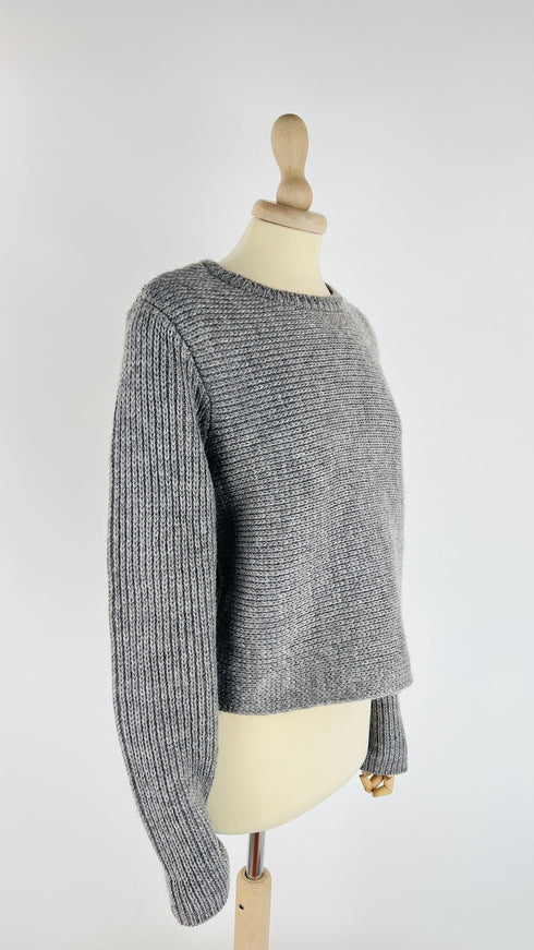 Maglione girocollo grigio