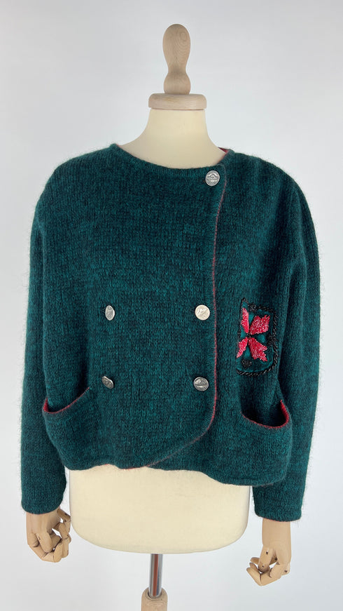 Cardigan con perline
