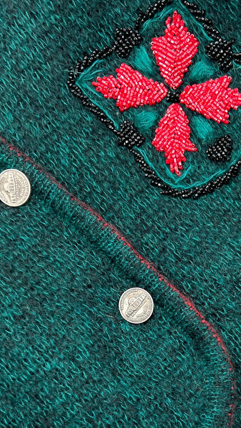 Cardigan con perline