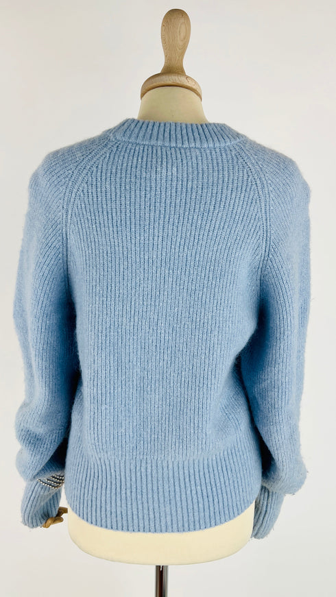 Maglione girocollo con strass