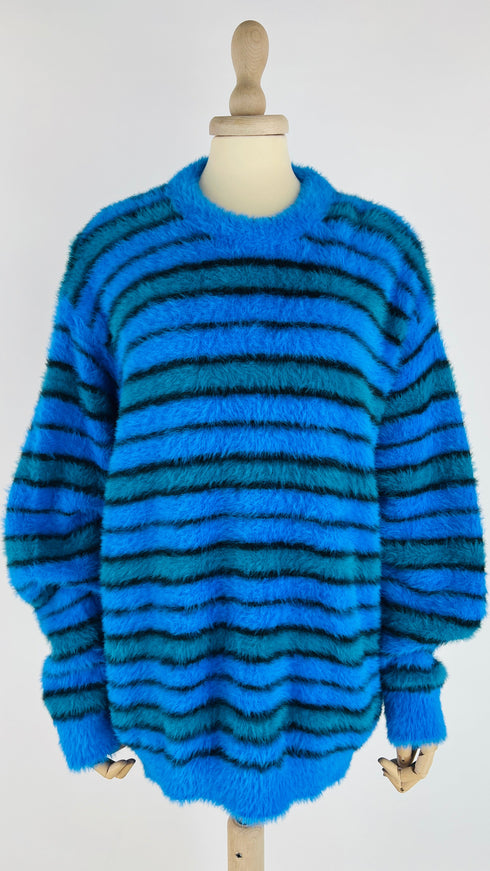 Maglione girocollo a righe