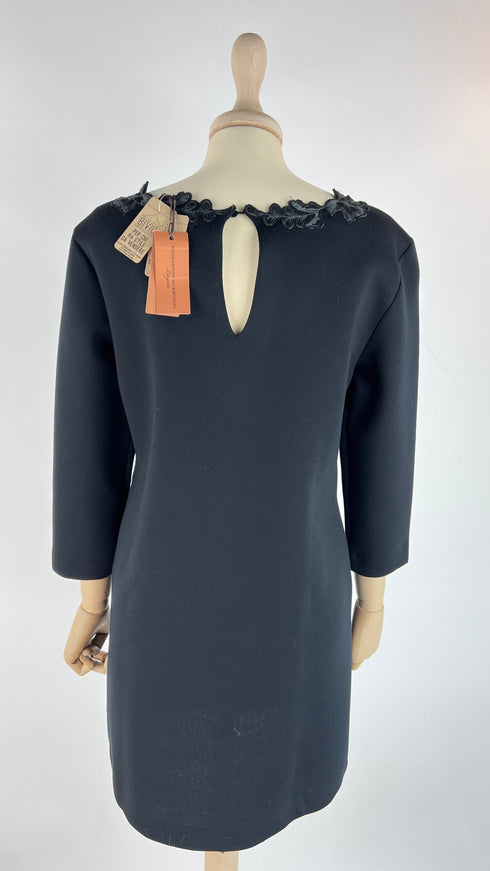 Abito corto in neoprene con cartellino