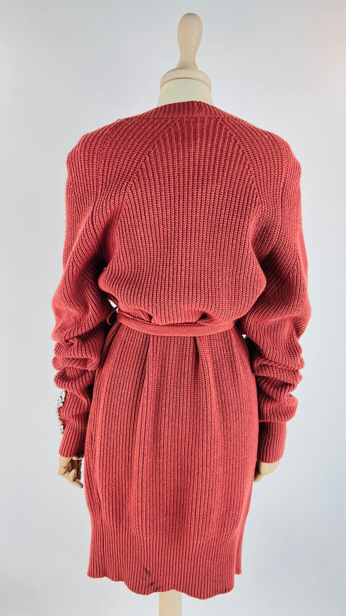 Cardigan lungo con strass