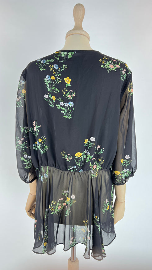 Blusa in seta a fiori