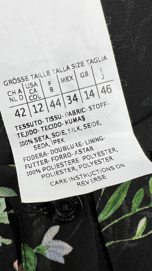 Blusa in seta a fiori