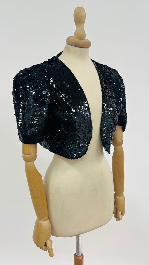 Bolero paillettes nere