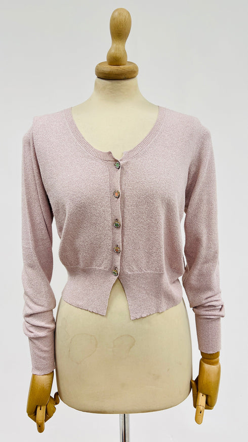 Cardigan corto lurex