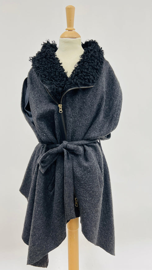 Gilet lungo in panno