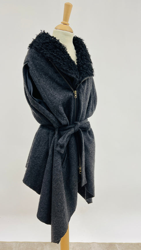 Gilet lungo in panno