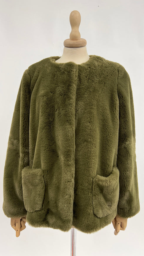 Giacca corta ecopelliccia