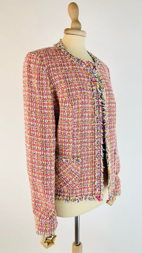 Giacca in tweed sfrangiato