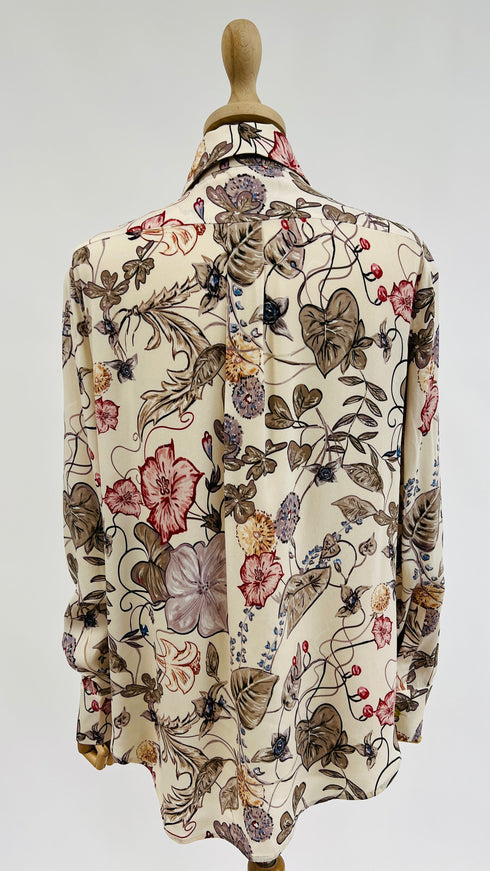 Camicia in seta a fiori