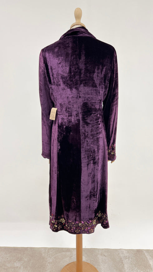 Soprabito in velluto viola
