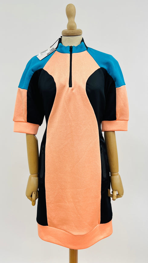 Abito corto scuba con cartellino