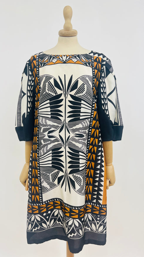 Abito midi seta stampata