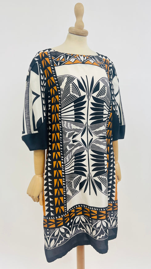 Abito midi seta stampata