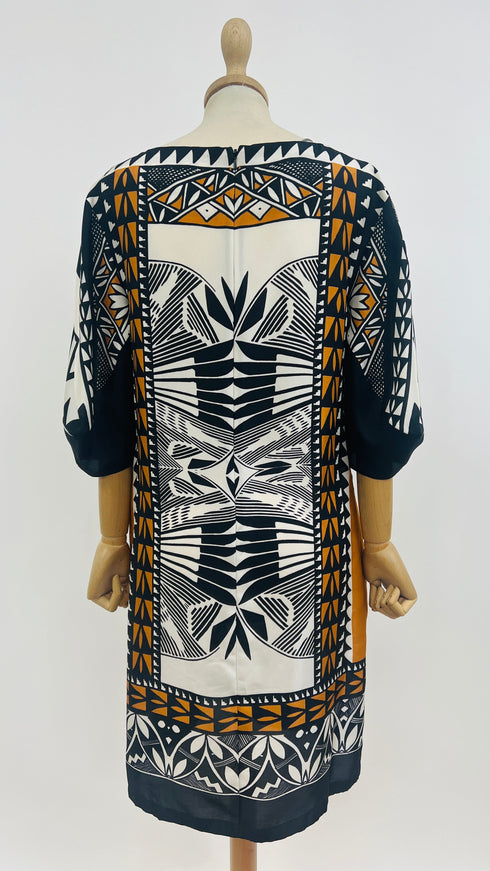 Abito midi seta stampata