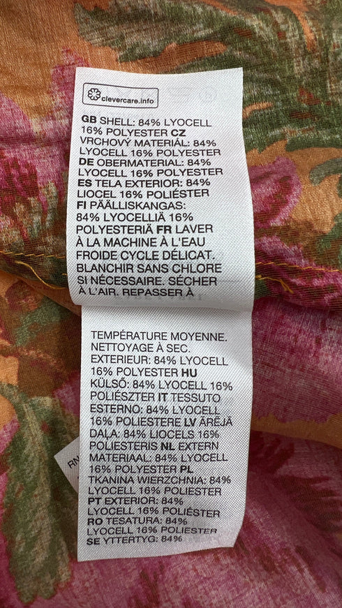 Blusa girocollo a fiori