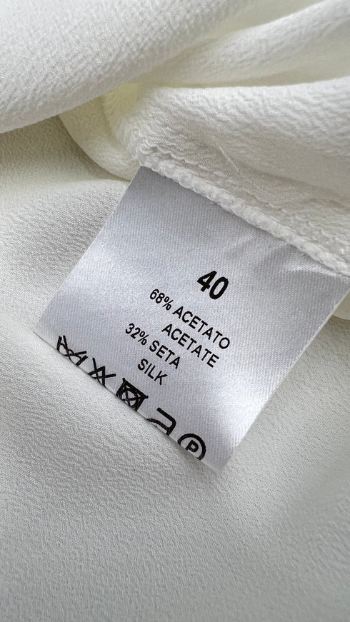 Canotta in crepe con cartellino