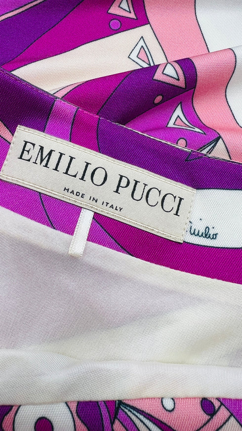 Abito monospalla corto stampato