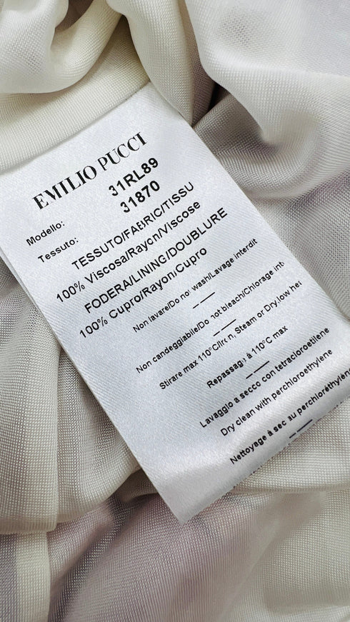 Abito monospalla corto stampato