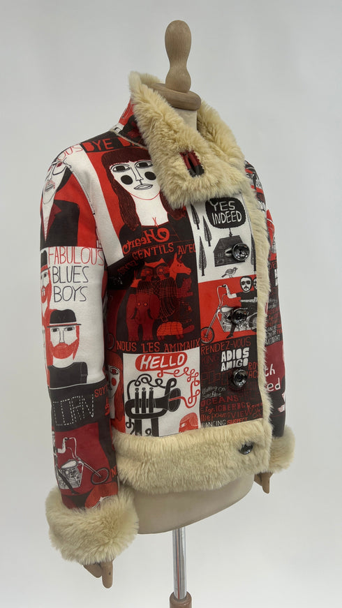 Giacca corta stampata