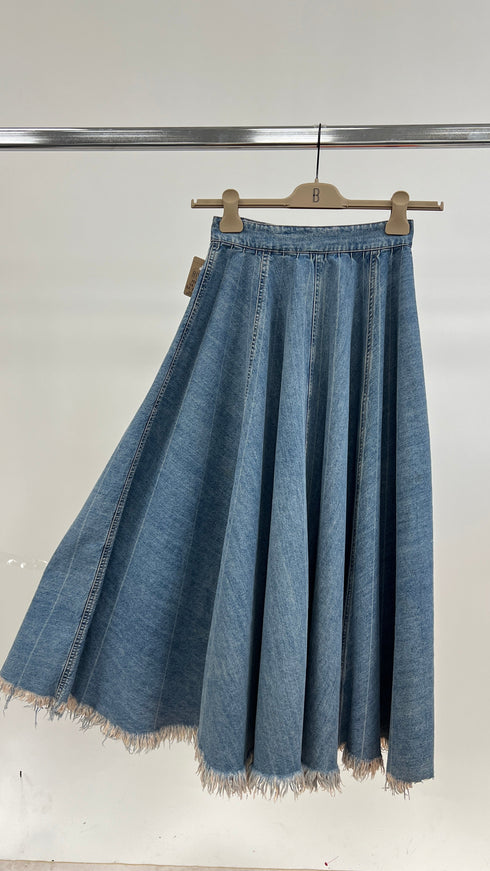 Gonna lunga in denim