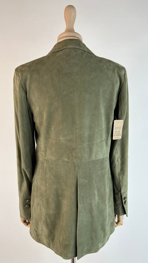 Blazer doppiopetto in suede