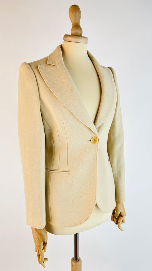 Blazer beige in lana