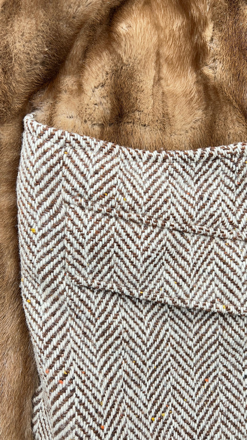 Cappotto patchwork pelliccia