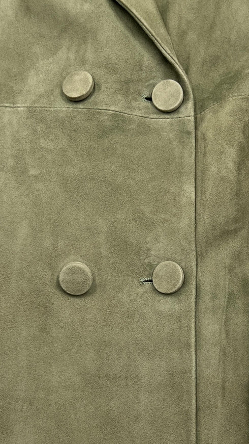 Blazer doppiopetto in suede