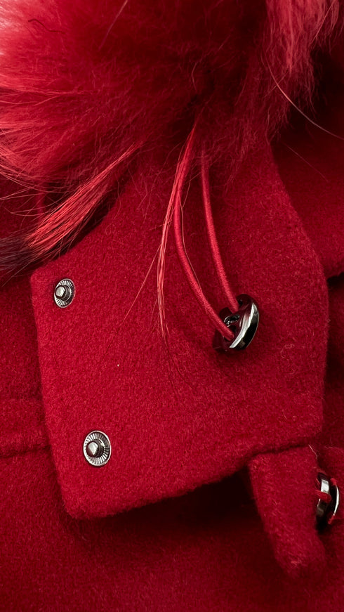 Giacca lana con cappuccio