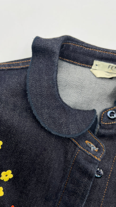 Camicia in jeans con ricami