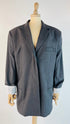 Blazer grigio oversize con cartellino