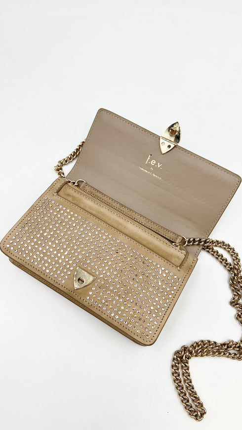 Borsa a spalla con strass