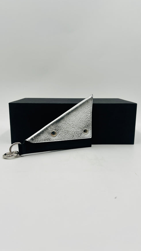 Portacarte in pelle metal