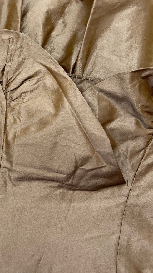 Abito corto a ruche in seta