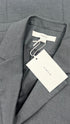Blazer grigio oversize con cartellino