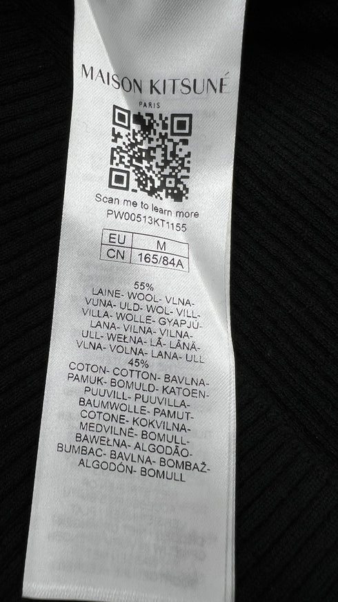 Cardigan nero a coste