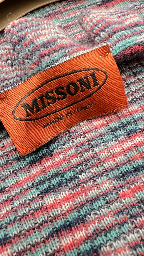 Abito midi in maglia fiammata