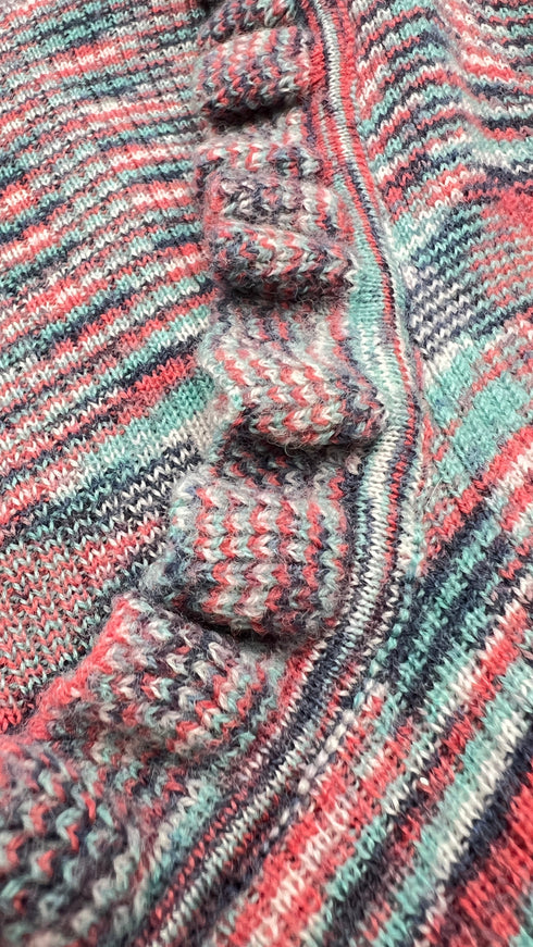 Abito midi in maglia fiammata