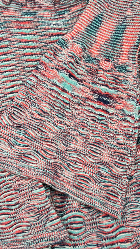 Abito midi in maglia fiammata