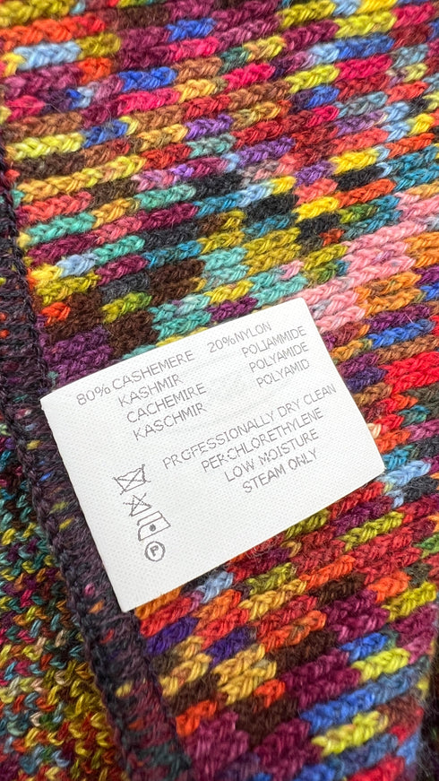 Abito poncho corto multicolore