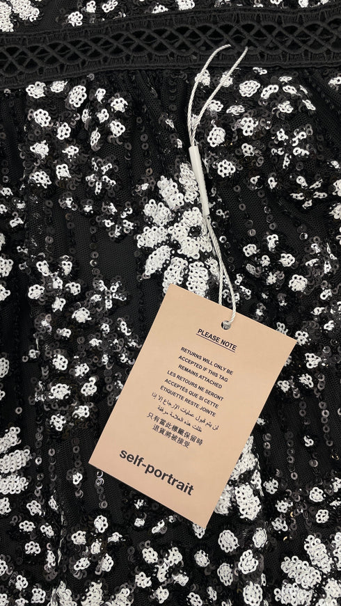 Abito lungo fiori con cartellino