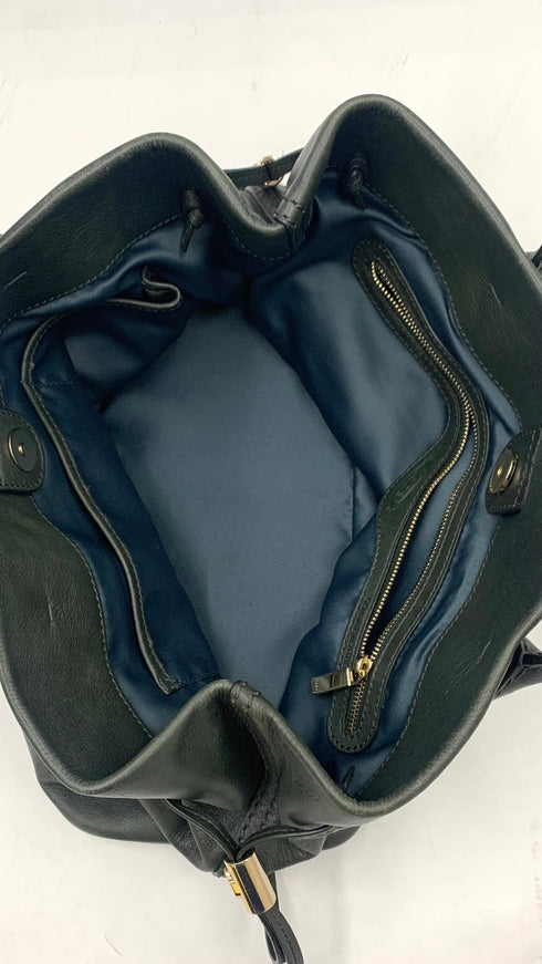 Borsa in pelle verde