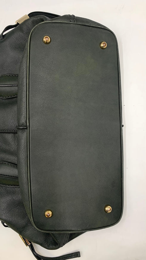 Borsa in pelle verde