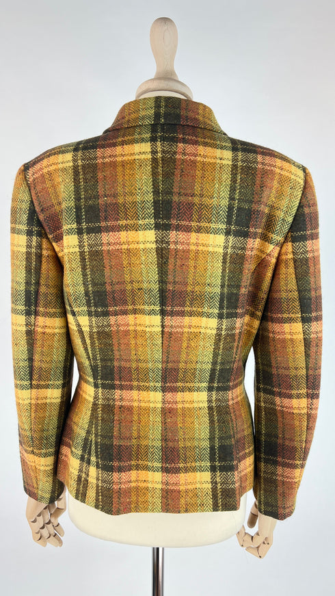 Giacca check sfiancata