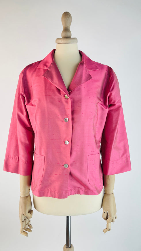 Blazer corto in seta