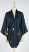 Kimono nero a fiori