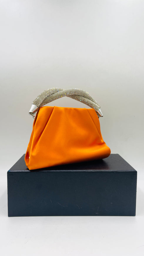 Borsa in raso con strass